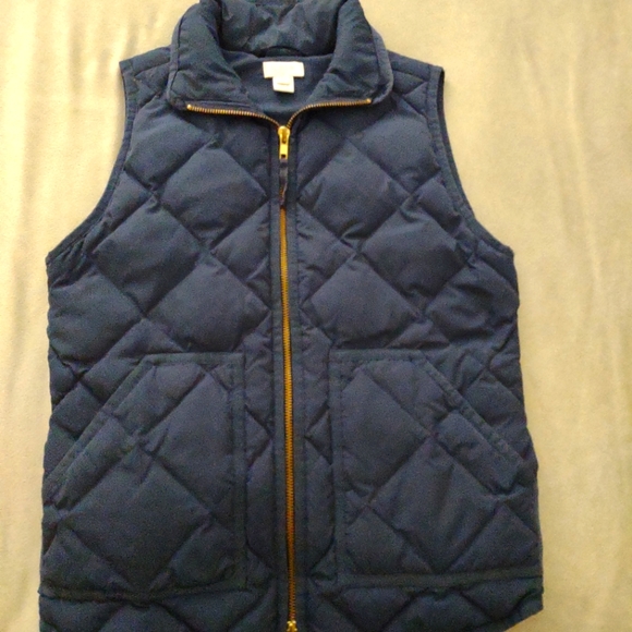 J Crew Navy Blue Size XXS Quilted Vest. Super Nice.
